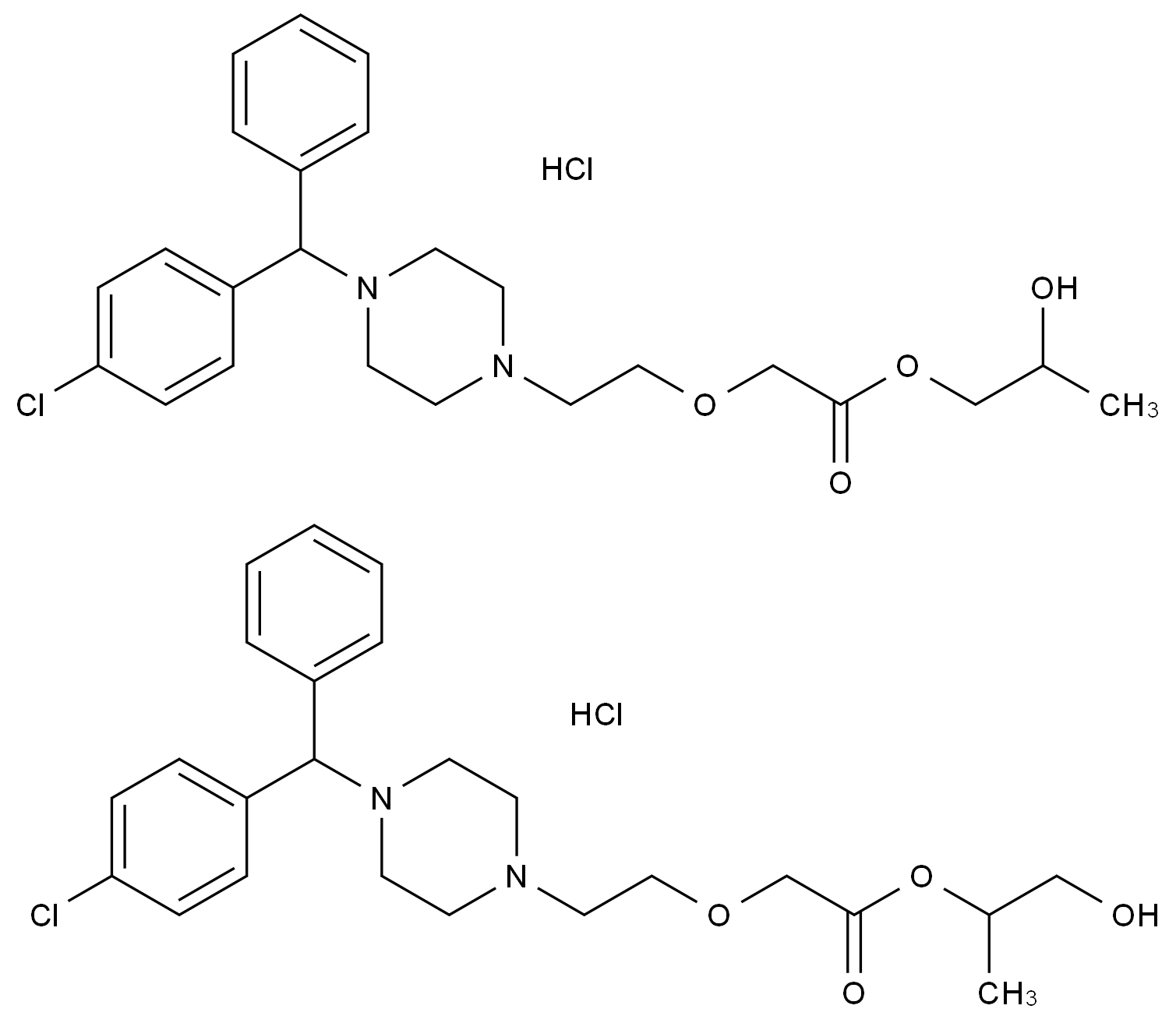 西替利嗪雜質37 (異構體混合物)鹽酸鹽