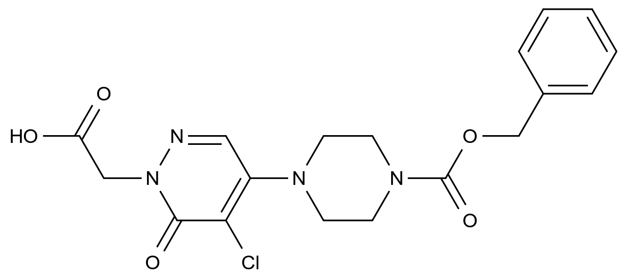 1000018-20-1_2-[4-{4-[(benzyloxy)carbonyl]piperazino}-5-chloro-6-oxo-1(6H)-pyridazinyl]acetic acid