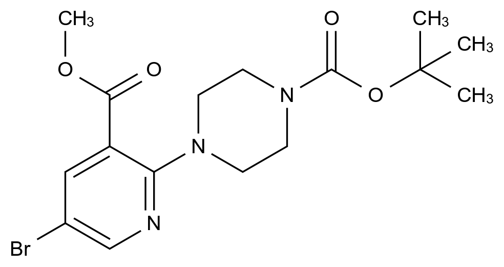 1000018-22-3_TERT-BUTYL 4-(5-BROMO-3-(METHOXYCARBONYL)PYRIDIN-2-YL)PIPERAZINE-1-CARBOXYLATE