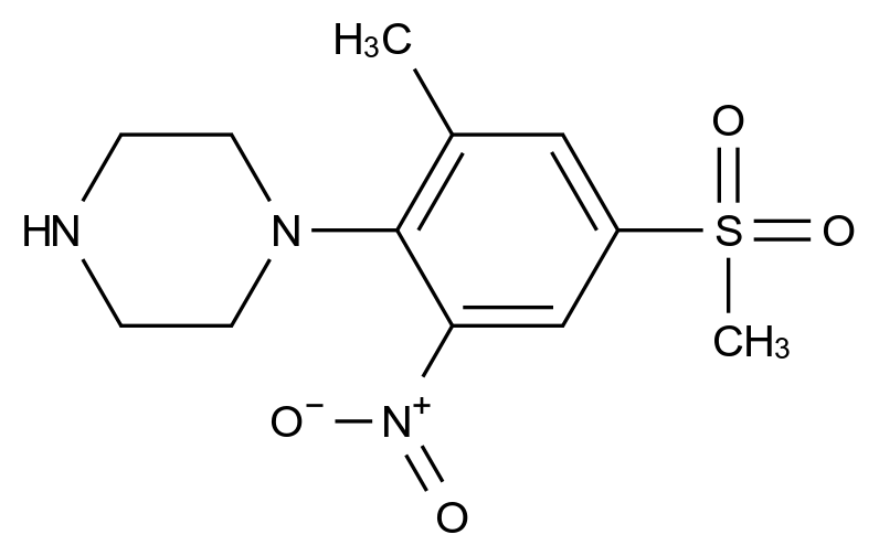 1000018-29-0_1-[(2-Methyl-4-methylsulfonyl-6-nitro)phenyl]piperazine