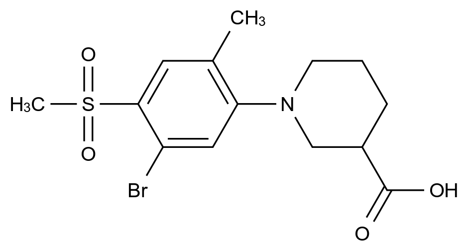 1000018-36-9_1-[(5-bromo-2-methyl-4-methylsulfonyl)phenyl]-piperidine-3-carboxylic acid